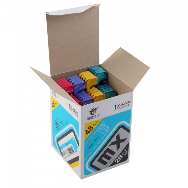 Грифели 0,5мм. 2В, Tongxing Stationery ассорти 4 вида