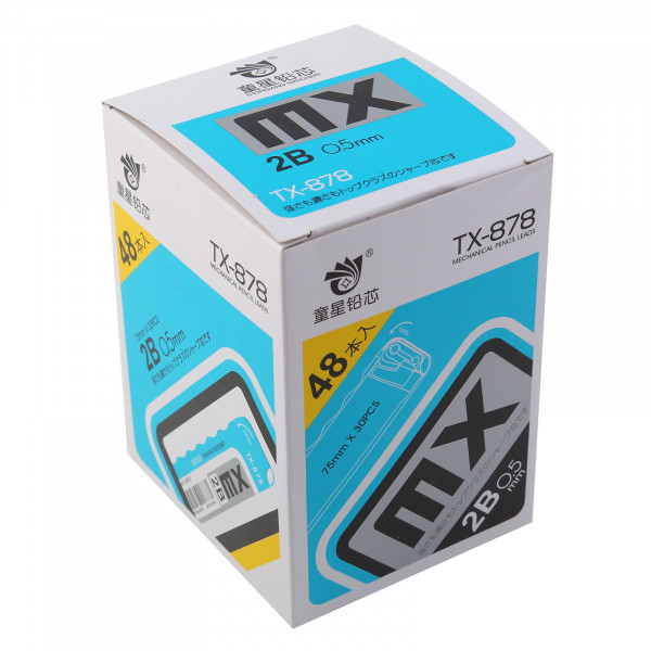 Грифели 0,5мм. 2В, Tongxing Stationery ассорти 4 вида
