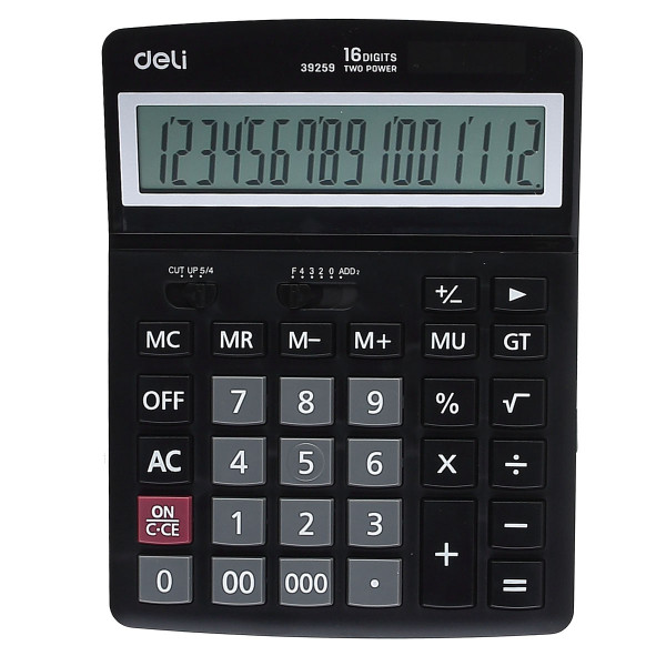Калькулятор  настольный Deli  черный  16 - разр.