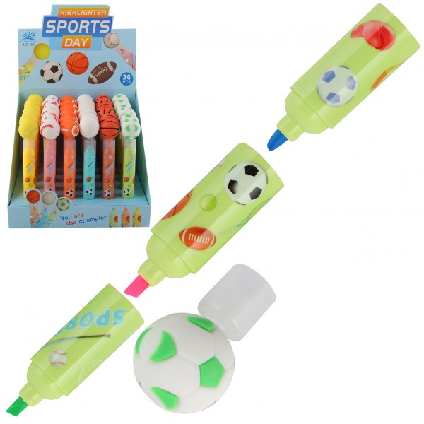 Текстовыделитель 1-4мм 3цв. неон КОКОС, Sports day ассорти 6в.