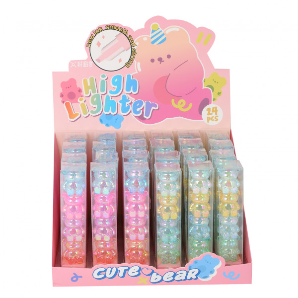 Набор текстовыделителей 3цв. 1-4мм Bear, ассорти