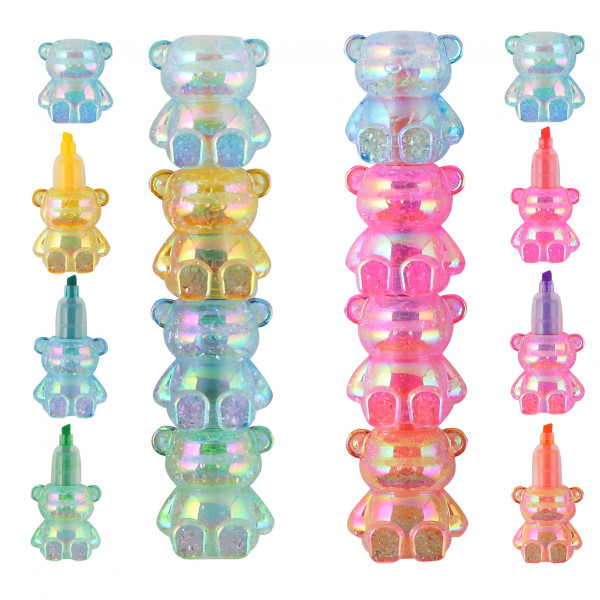 Набор текстовыделителей 3цв. 1-4мм Bear, ассорти