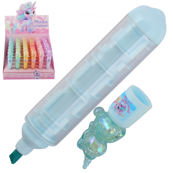 Текстовыделитель 1-4мм КОКОС, Unicorn ассорти 6в.