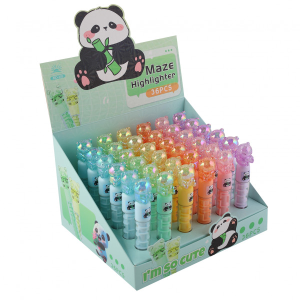 Текстовыделитель 1-4мм КОКОС, Panda ассорти 6в.