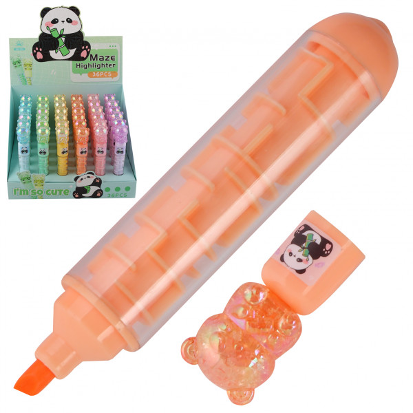 Текстовыделитель 1-4мм КОКОС, Panda ассорти 6в.