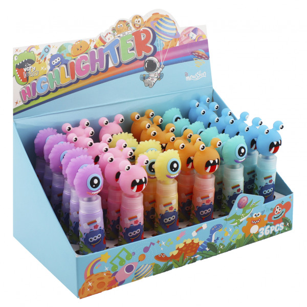 Текстовыделитель 1-5мм Монстрики, ассорти 6в.