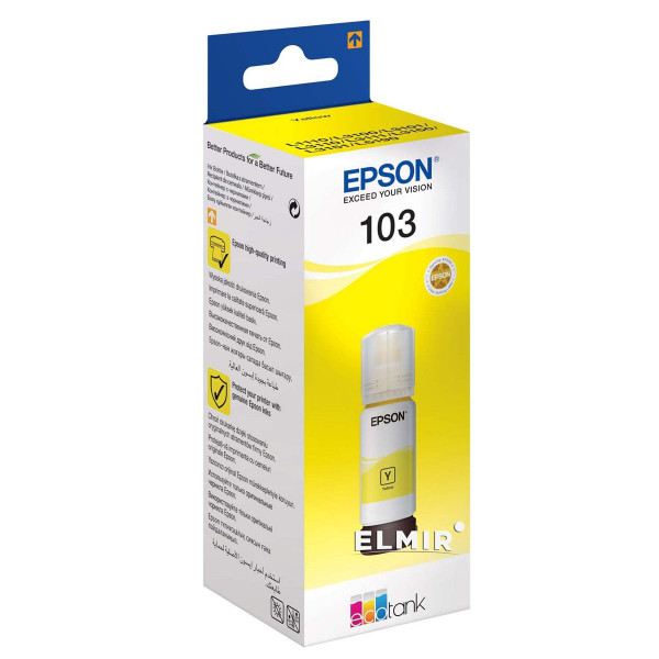 Чернила  EPSON 103 C13T00S44A для L3100/L3101/L3110/L3150/L3151 yellow (65мл) (о)