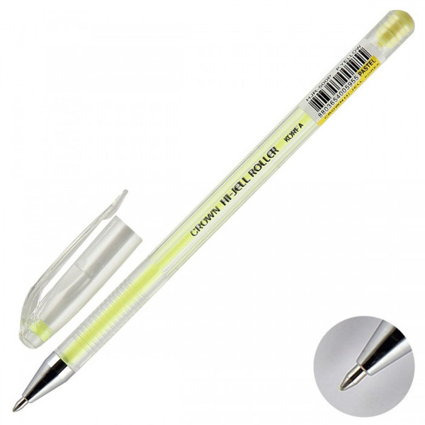 Ручка гелевая пастель желтая 0.8мм