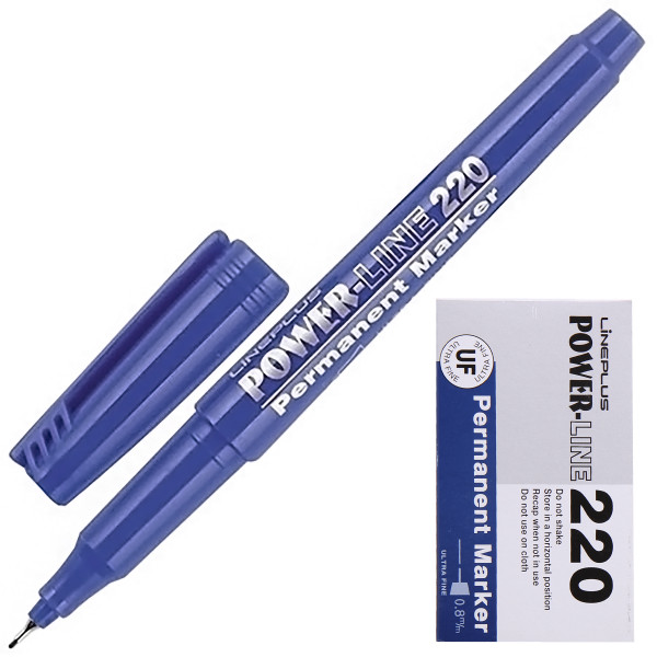 Маркер "Line Plus" 220 (200UF) перманентный синий
 арт. PER-200UF