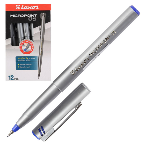 Ручка капиллярная 0,5 Luxor Micropoint 7162 синяя картонная коробка