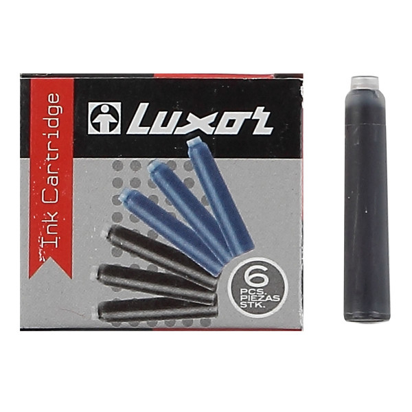 Картридж для перьевой ручки "Luxor", чёрный (6шт/уп) 1/10 арт. 10001