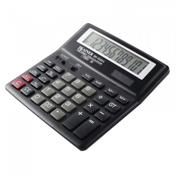 Калькулятор SKAINER SK-502II 12 разряд, 2 питание