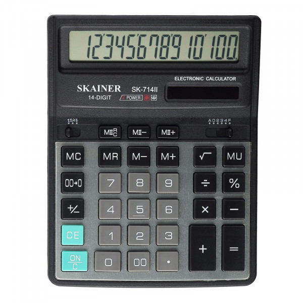 Калькулятор Skainer SK-714 14 разрядный (аналог SDC-740 II) арт. SK-714II