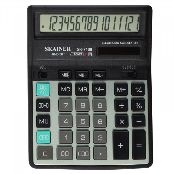 Калькулятор Skainer SK-716 16 разрядный (аналог SDS-760 II) арт. SK-716II