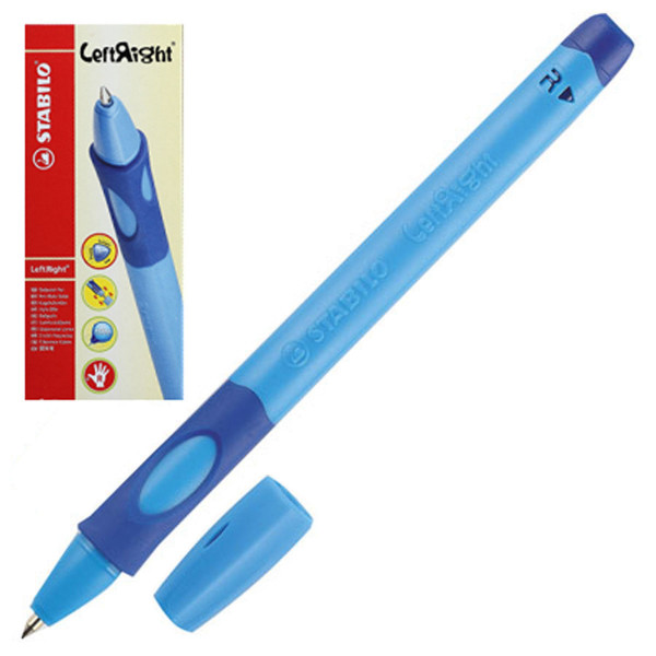 Ручка шар 0,8 трехгран син корп резин манжет Stabilo обуч письму д/правшей 6328/1-10-41 син к/к