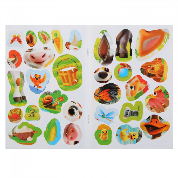 Апликации с наклейками. Веселая ферма