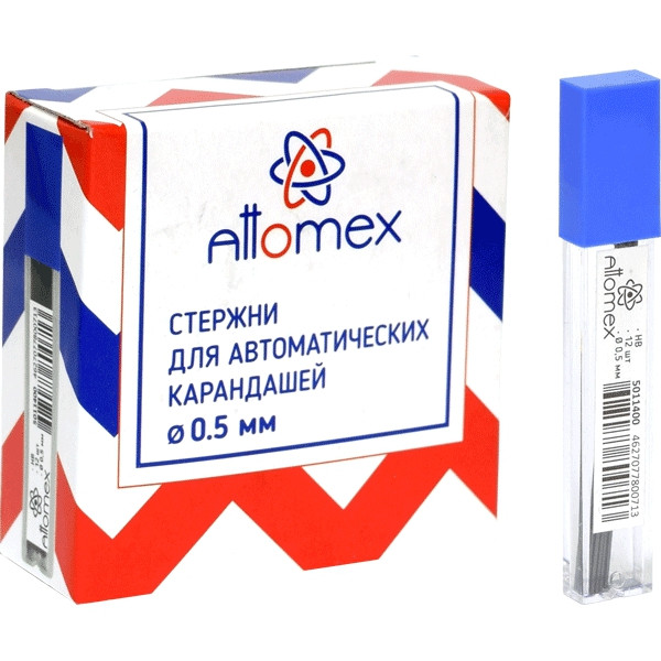 Грифель 0.5 мм "НВ" "Attomex" 12 шт/уп. (1/24) арт. 5011400