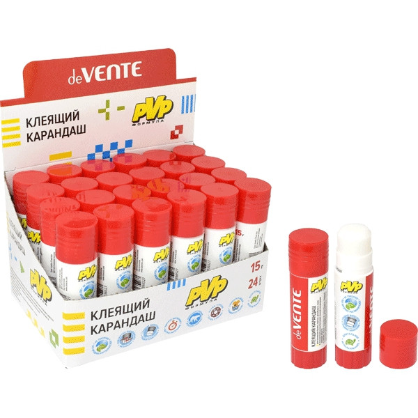 Клей карандаш "deVente" 15 гр. быстросохнущий 1/24 арт. 4042311