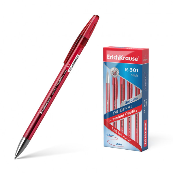 Ручка гелевая "R-301 ORIGINAL" красная
