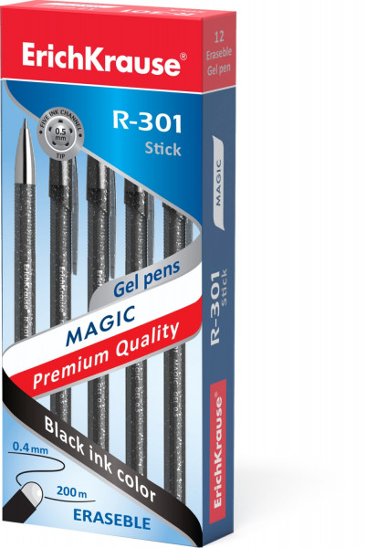 Ручка гелевая "R-301" Magic 0.5 черный стир. чернила