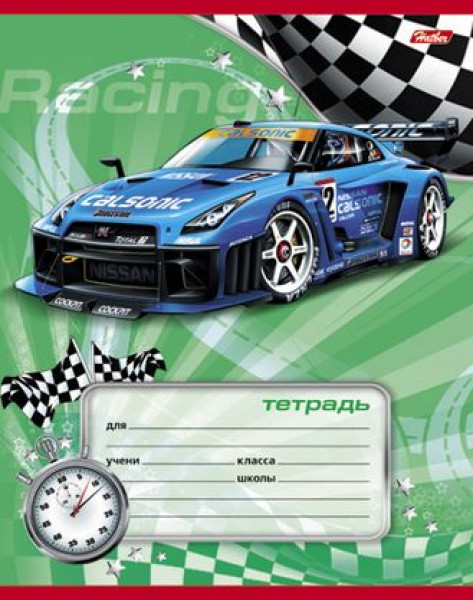 Тетрадь 12л. кос.лин. Спортивные авто
