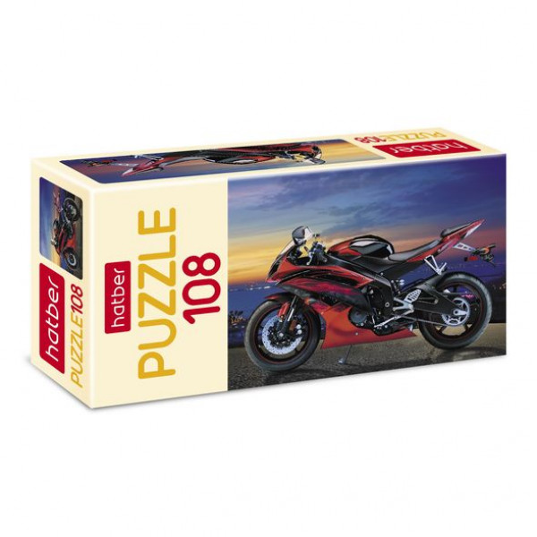 Пазлы 108эл А4 HATBER 108П34_07033  MotorBike