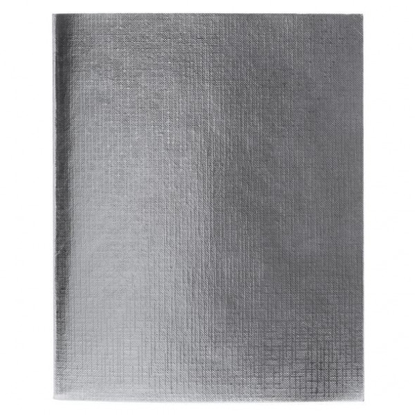 Тетрадь 96л клетка Hatber Metallic Серебро тисн б/в 96Т5бвВ1
