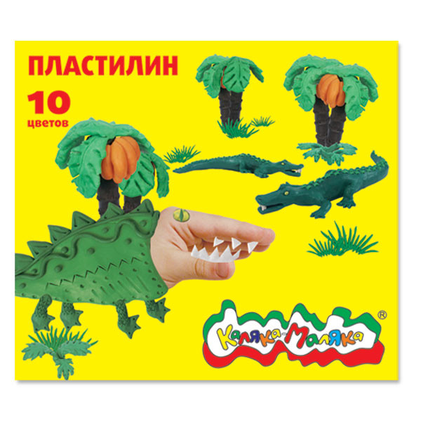 Пластилин 10 цв Каляка-Маляка 150 г ассорти со стеком арт. ПКМ10