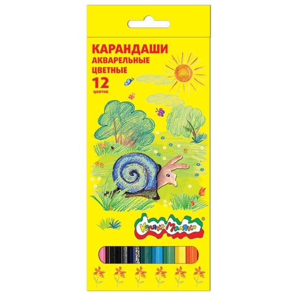 Карандаши акварельные 12 цв Каляка-Маляка шестигран.  супермягкий грифель арт. КАКМ12