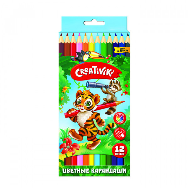 Карандаши 12 цв "Creativiki" шестигр. 1/12 арт. КЦ12КР