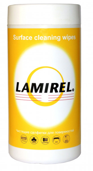 Туба с чистящими салфетками Lamirel для поверхностей (100 шт.) LA-51440