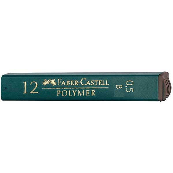 Грифель 0,5мм B 12шт Faber-Castell Polymer 521501