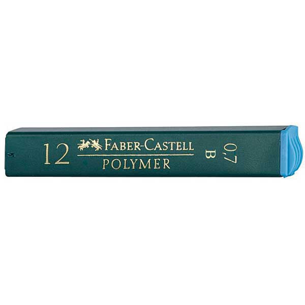 Грифель 0,7мм В 12шт Faber-Castell Polymer 521701