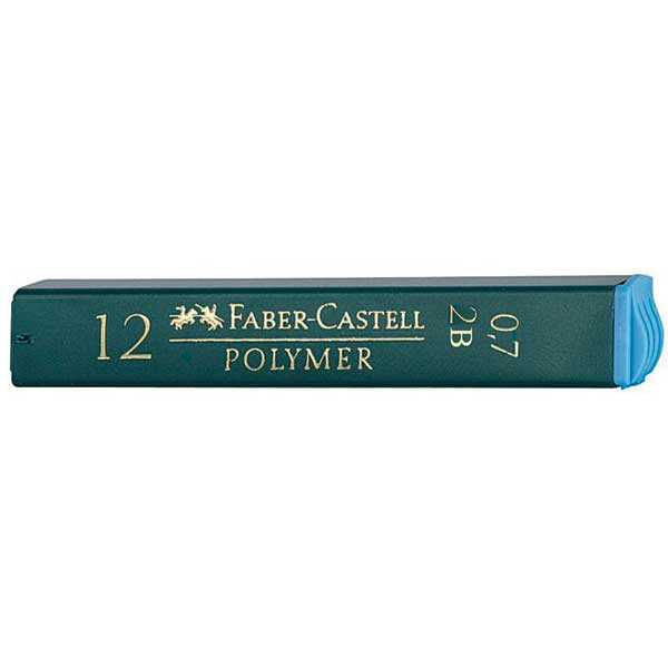 Грифель 0,7мм 2B 12шт Faber-Castell Polymer 521702