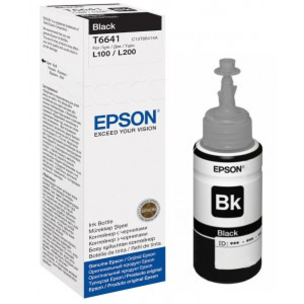 Чернила  EPSON Т6641 для L100/L110/L210/L300/L350/L355 black (70мл) (о)