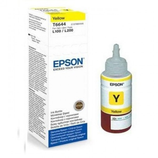 Чернила  EPSON Т6644 для L100/L110/L210/L300/L350/L355 yellow (70мл) (о)