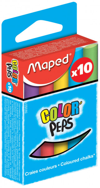 Мел цветной 10шт d-9мм круглый Maped Color'peps 593501 картонная коробка европодвес