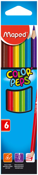 Карандаши цветные 36цв Maped Color'peps трехгранные 832017 европодвес картонная коробка