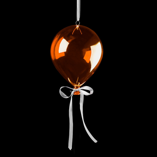Украшение Воздушный шар оранжевый 20см