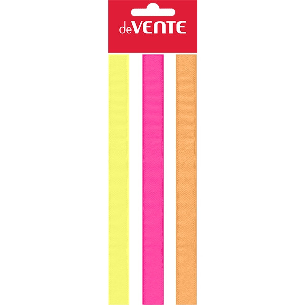 Набор закладок-ляссе "deVENTE.Neon" самокл. для книг А4, 12*400мм. 3шт.