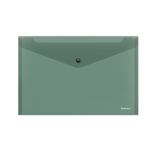 Папка конверт с кнопкой  А4 "ErichKrause Glossy Classic" зеленый 1/12 арт. ЕК-50288