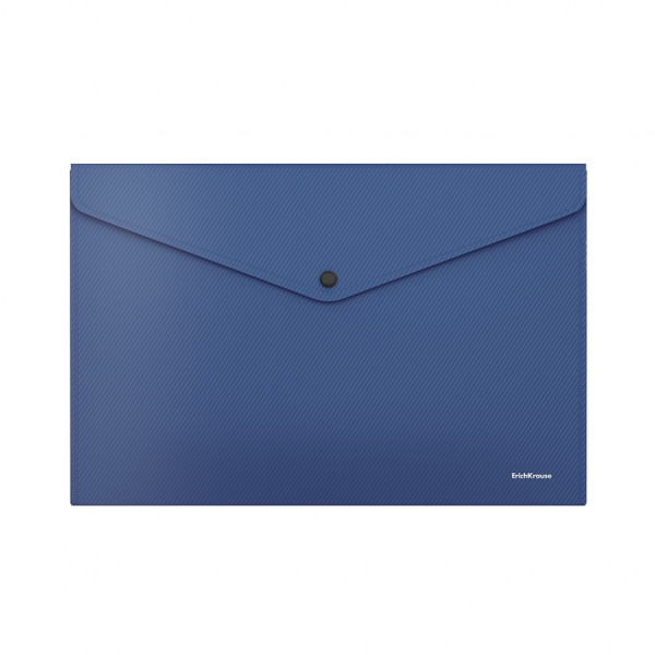 Папка-конверт на кнопке А4 ErichKrause Diagonal Classic непрозрачная, синий