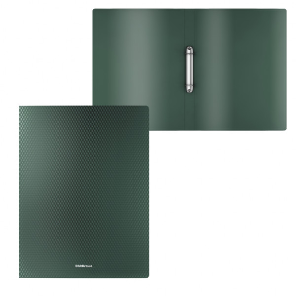Папка 2 кольца 35мм "ErichKrause Diamond Original" зеленая 1/4 арт. ЕК-49991