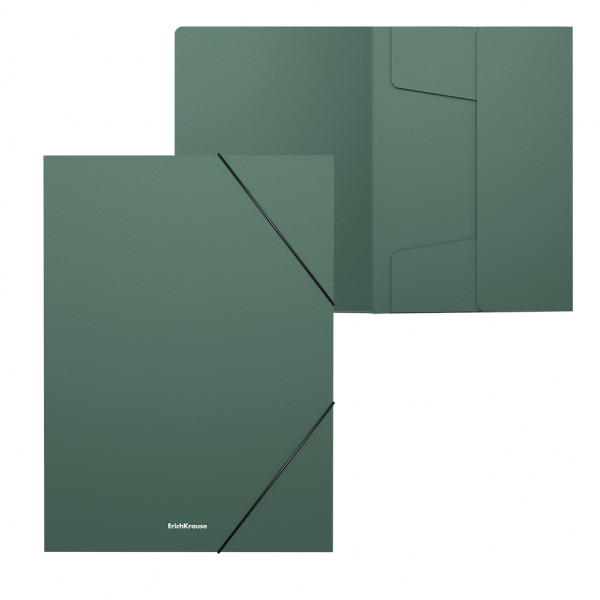Папка на резинке "ErichKrause Matt Classic" 30мм зеленая 1/4 арт. ЕК-50373